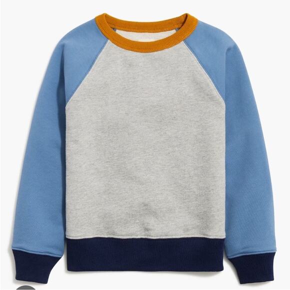 J.Crew Crewcuts Boys Colorblock Cotton Pullover Sweatshirt Size 10/11 - Picture 1 of 8